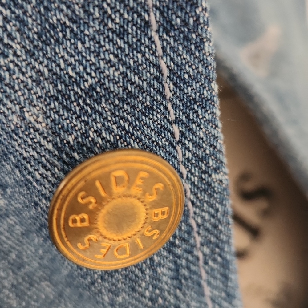 B Sides Reworked Lou Patchwork Denim Jacket SZ M/L Handmade - Picture 5 of 8
